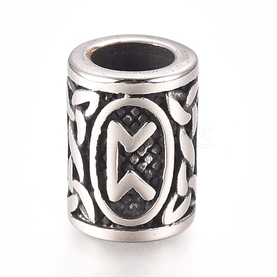 304 Stainless Steel European Beads OPDL-G010-07AS-03B-1