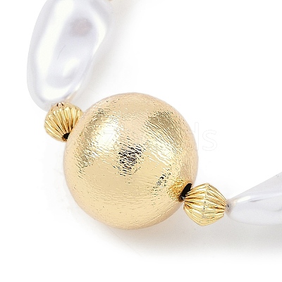 Rack Plating Brass Beaded Bracelets BJEW-P341-07B-G-1