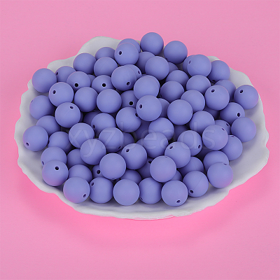 Round Silicone Focal Beads SI-JX0046A-106-1