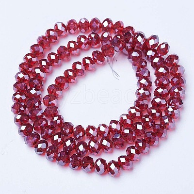 Electroplate Glass Beads Strands EGLA-A034-T3mm-A06-1