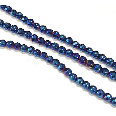 Electroplate Non-magnetic Synthetic Hematite Beads Strands G-J169B-3mm-03-1