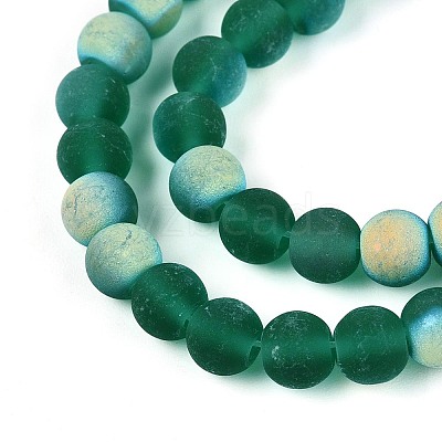 Frosted Transparent Glass Beads Strands LS-GLAA-T032-T6mm-MBB21-1