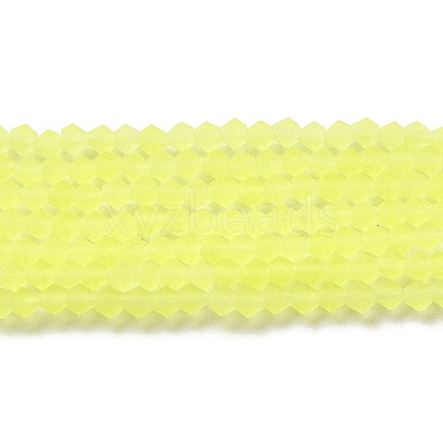 Imitate Austrian Crystal Frosted Glass Beads Strands GLAA-F029-TM3mm-B21-1