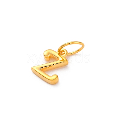 925 Sterling Silver Letter Charms with Jump Rings STER-R008-01G-Z-1
