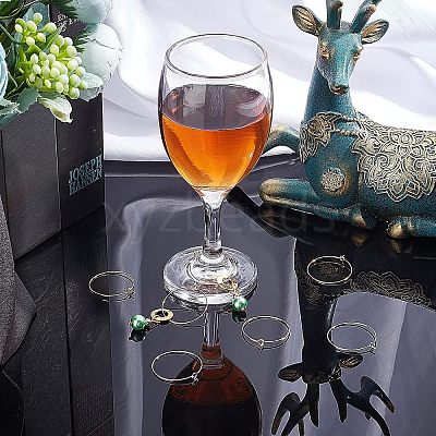 316 Stainless Steel Wine Glass Charms Rings STAS-UN0015-83A-1
