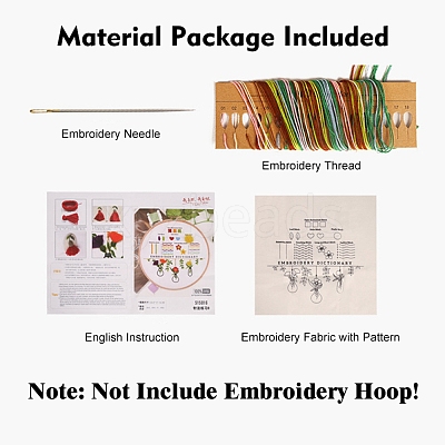 DIY Embroidery Kit DIY-P077-162-1