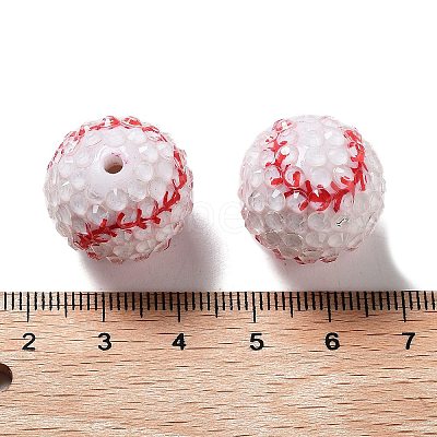 Resin Rhinestone Beads RESI-WH20005-011A-1