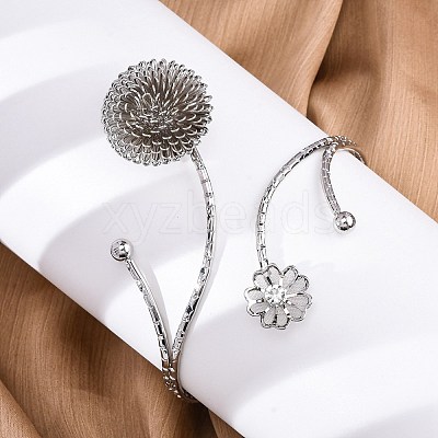 PincushionAlloy Arm Cuff Bangles for Girl Women AJEW-A063-01B-P-1