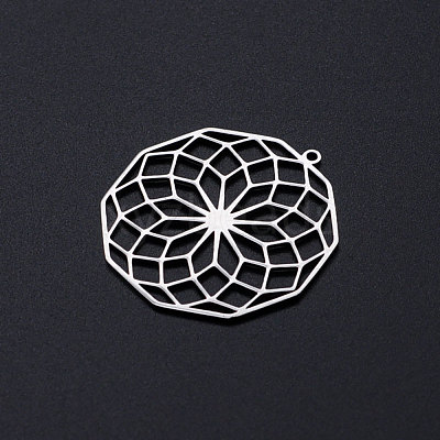 Non-Tarnish 201 Stainless Steel Filigree Charms STAS-T049-T693-1-1