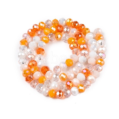 Electroplate Glass Beads Strands GLAA-T023-D16-01-1