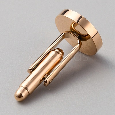 Stainless Steel Cuff Button STAS-WH0036-27RG-1