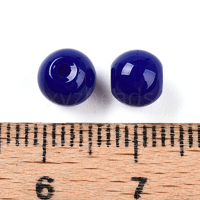 Opaque Solid Color Glass Beads GLAA-N007-6mm-A03-1