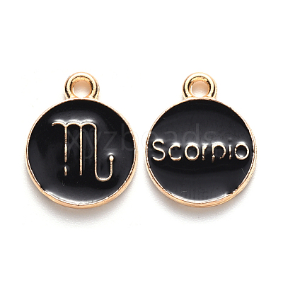 Alloy Enamel Pendants ENAM-S124-01A-08L-1