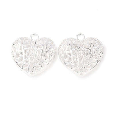 Hollow Tibetan Style Alloy Heart Pendants LS-TIBEP-S095-S-RS-1