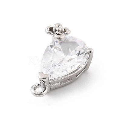 Brass Micro Pave Cubic Zirconia Pendants KK-K371-40A-P-1