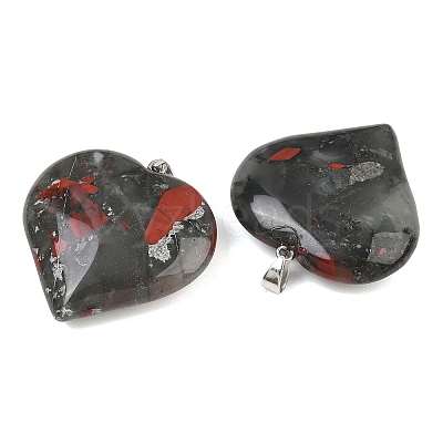 Natural African Bloodstone Pendants GG-K002-04K-1
