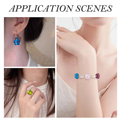10Pcs Transparent Handmade Bumpy Lampwork Beads LAMP-TADJ0001-48A-1