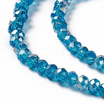 Electroplate Glass Beads Strands EGLA-R048-2mm-17-1