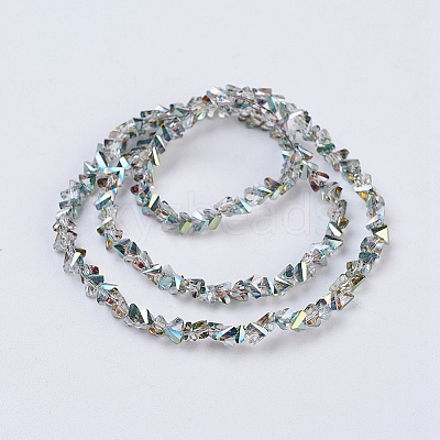 Electroplate Glass Beads Strands EGLA-J145-4mm-HP04-1