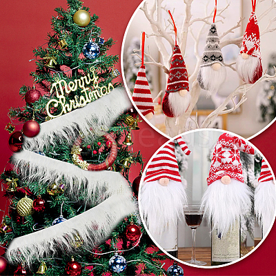 Artificial Fox Fur Trimming DIY-WH0043-55-1