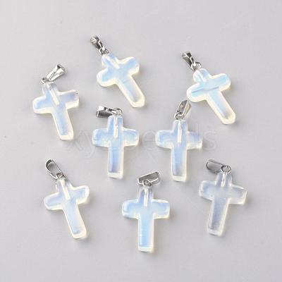 Synthetic Opalite Pendants G-J354-10-1