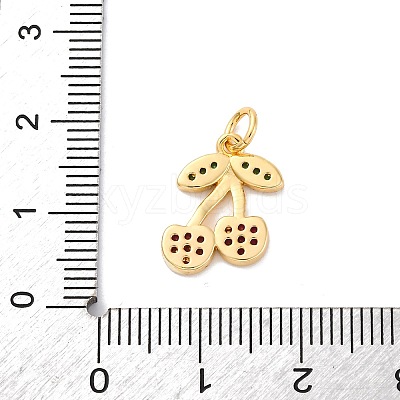 Brass Micro Pave Cubic Zirconia Pendants KK-F894-05G-1