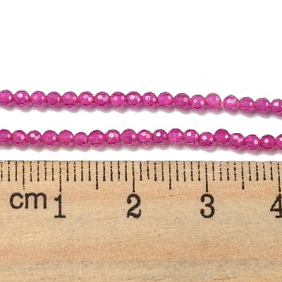 Lab Grown Red Corundum Beads Strands G-L591-A01-01-1-1