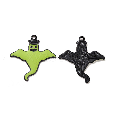 Halloween Theme Rack Plating Alloy Enamel Pendants PALLOY-O109-52EB-1