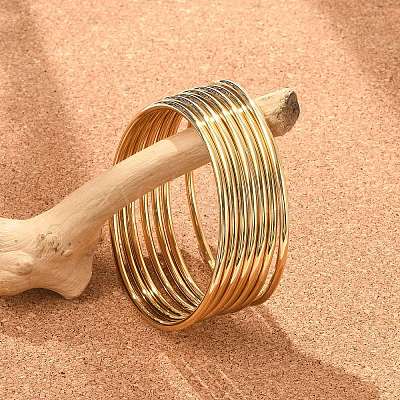 7Pcs 201 Stainless Steel Plain Bangle Sets for Women X-BJEW-L664-022C-G02-1