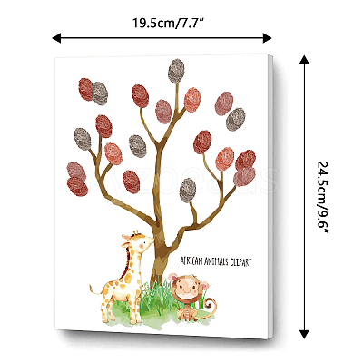 Canvas Fingerprint Painting DIY-WH0466-020-1