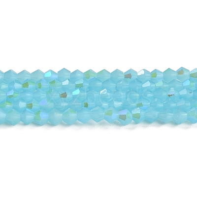 Imitation Jade Electroplate Glass Beads Strands EGLA-A039-J4mm-L03-1