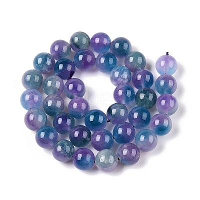 Dyed Natural White Jade Beads Strands G-T138-10mm-210-14-1