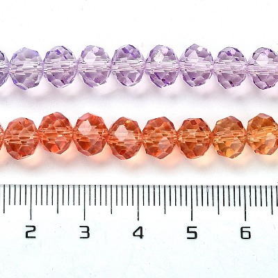 Transparent Painted Glass Beads Strands X1-DGLA-A034-T6mm-A12-1