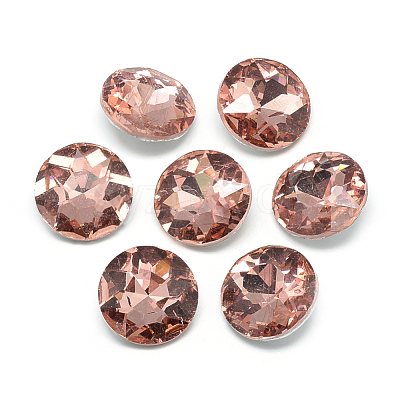 Pointed Back Glass Rhinestone Cabochons RGLA-T029-8mm-06-1