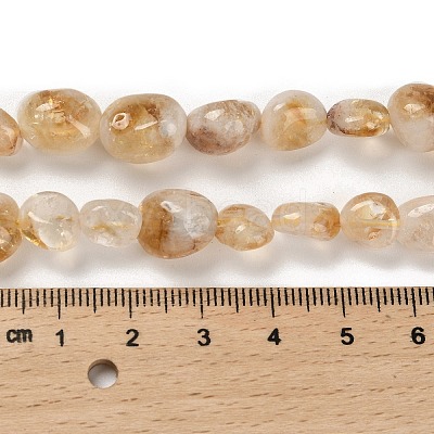 Natural Yellow Lodolite Quartz Beads Strands G-P497-01E-39B-1