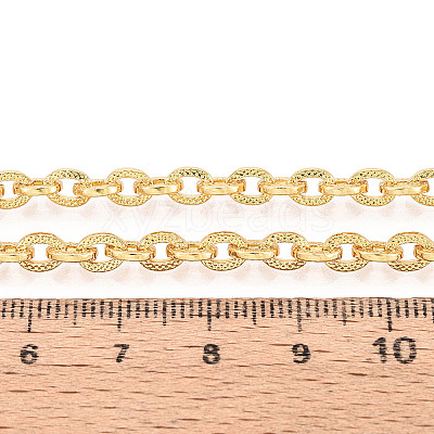 Brass Textured Cable Chains CHC-T018-29G-1