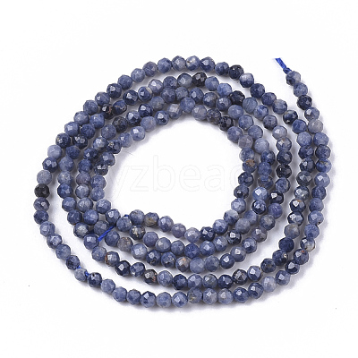 Natural Sapphire Beads Strands G-S361-2mm-009-1