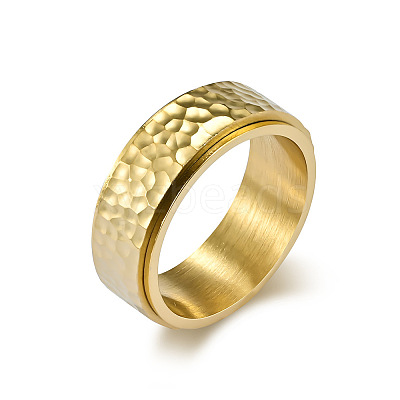 Textured 304 Stainless Steel Finger Rings FS-WG2C156-07-1