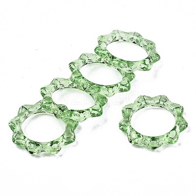 Transparent Acrylic Finger Rings LS-RJEW-T010-04D-1