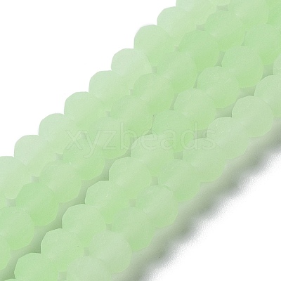 Imitation Jade Solid Color Glass Beads Strands EGLA-A034-J8mm-MD01-1