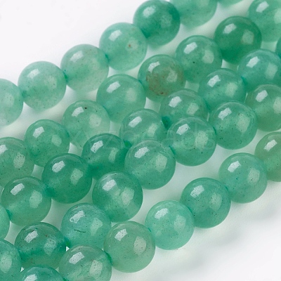 Natural Green Aventurine Beads Strands G-G099-6mm-17-1