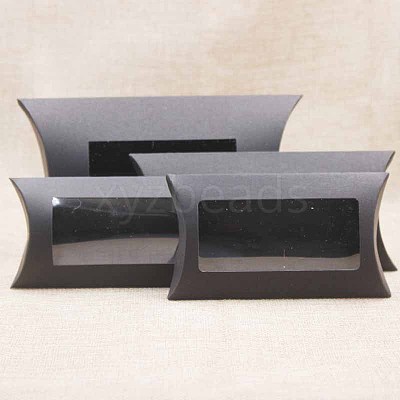 Kraft Paper Pillow Candy Box CON-WH0070-97A-01-1