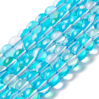 Synthetic Moonstone Beads Strands G-E573-02B-07-1