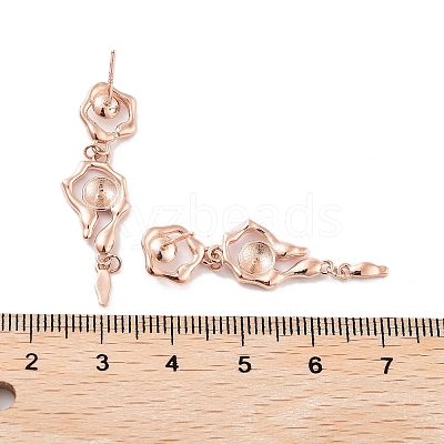 925 Sterling Silver Stud Earrings Findings EJEW-B038-05RG-1
