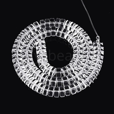 Transparent Glass Beads Strands GLAA-N026-4x8mm-T06-1