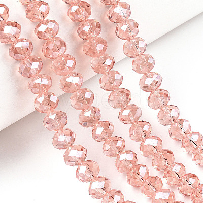 Electroplate Glass Beads Strands EGLA-A034-T6mm-A34-1