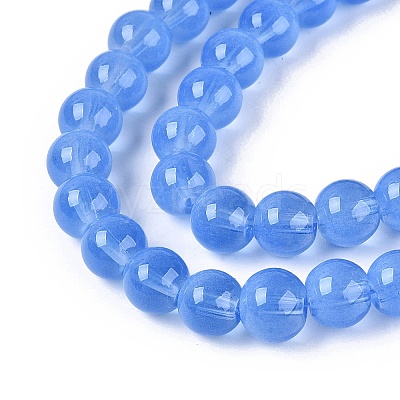 Transparent Glass Imitation Cat Eye Beads Strands GLAA-Q110-01B-04-1
