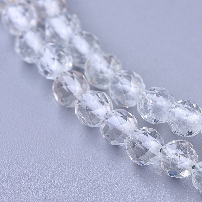 Natural White Topaz Beaded Necklaces NJEW-K114-B-A09-1