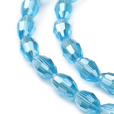 Glass Beads Strands X-GC6X9MMC20Y-AB-1