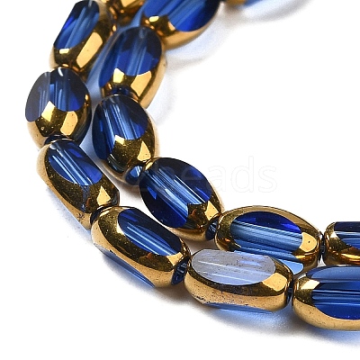 Electroplate Transparent Glass Beads Strands EGLA-Q127-A01-01C-1